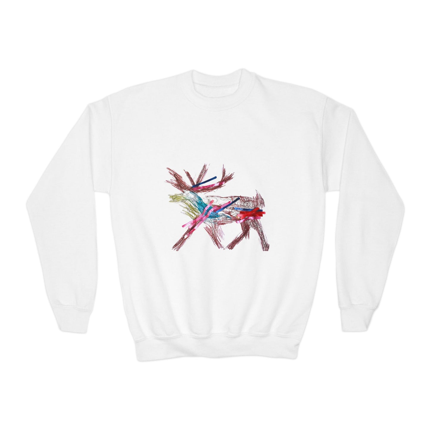 Reindeer Kids Artwork Sweatshirt for Youth