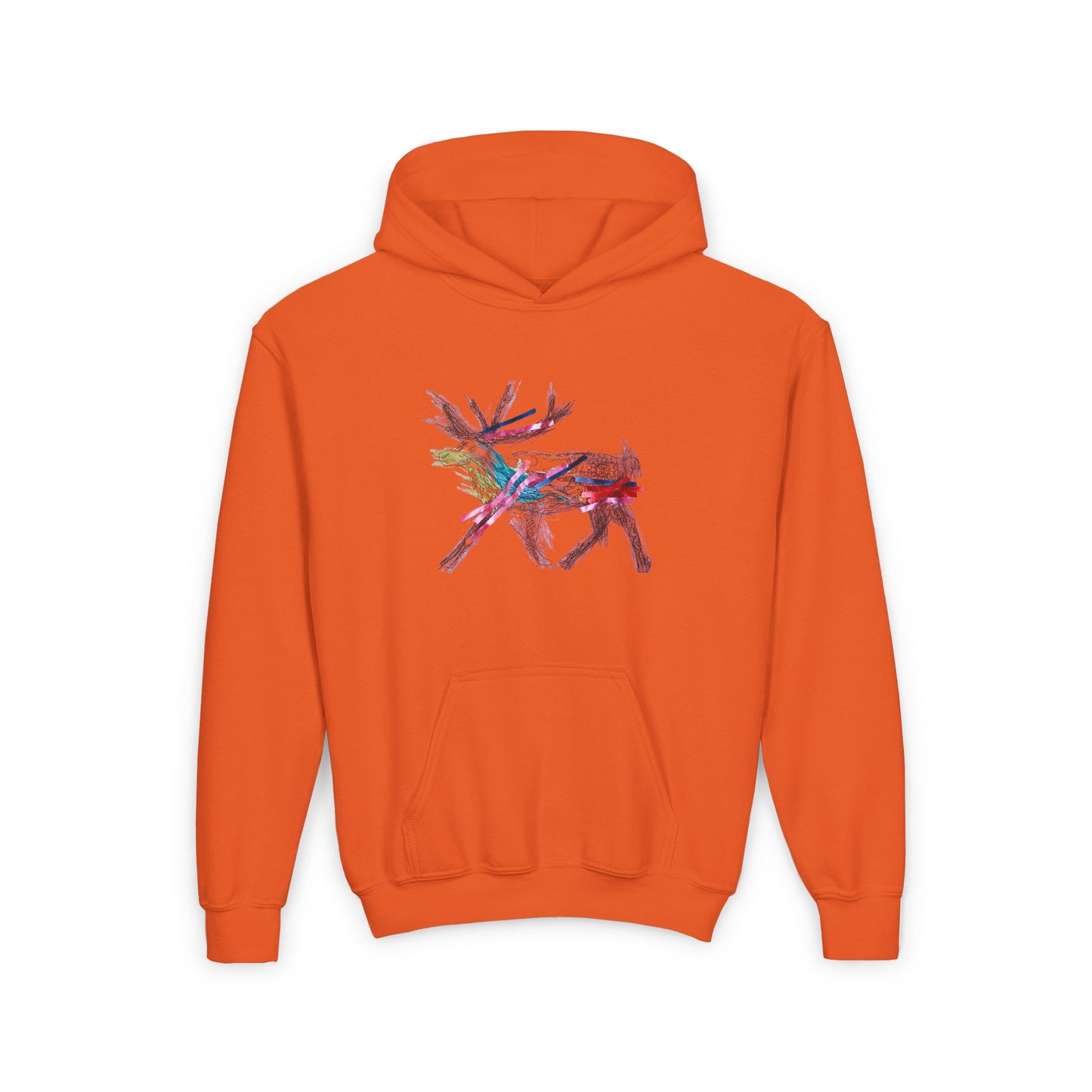 Kids Artwork Reindeer Hoodie