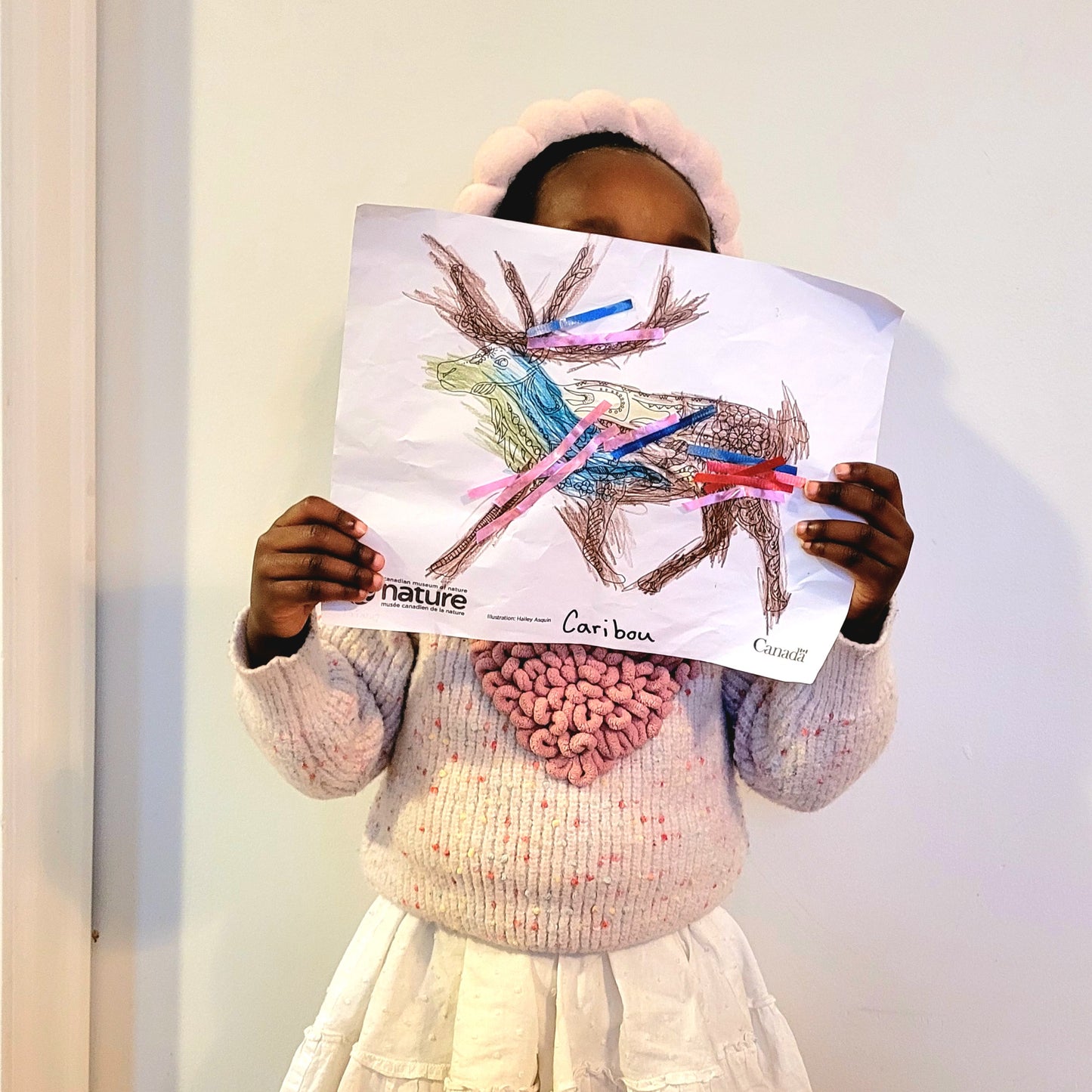 Kids Artwork Reindeer Hoodie