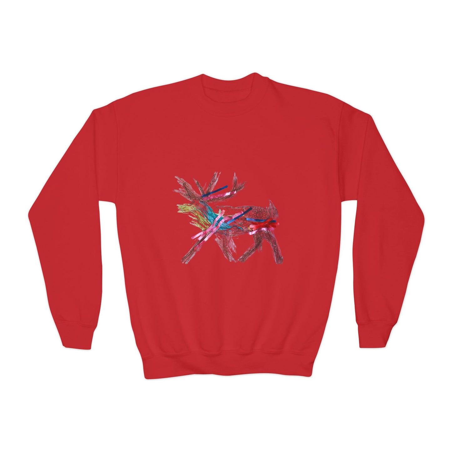 Reindeer Kids Artwork Sweatshirt for Youth