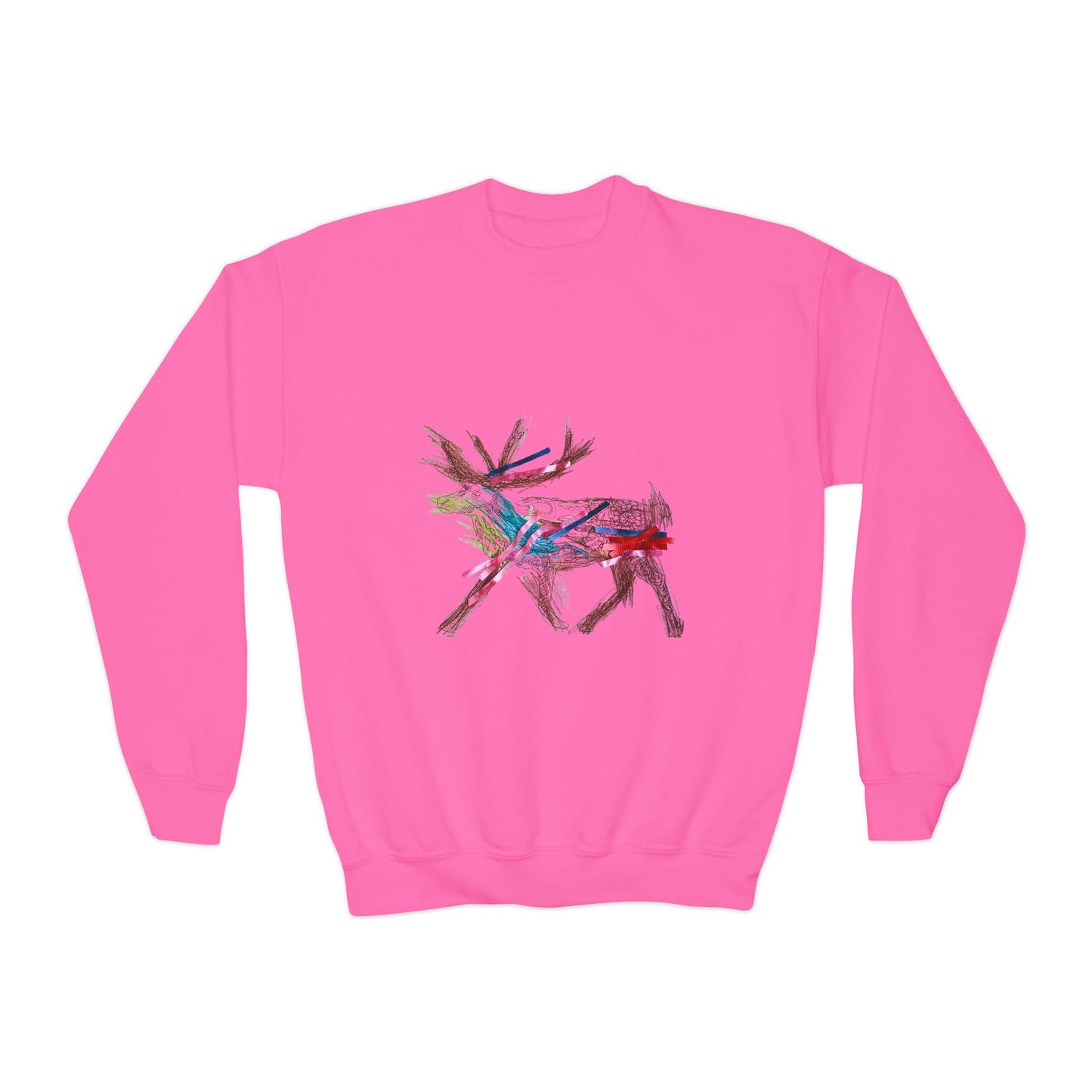 Reindeer Kids Artwork Sweatshirt for Youth
