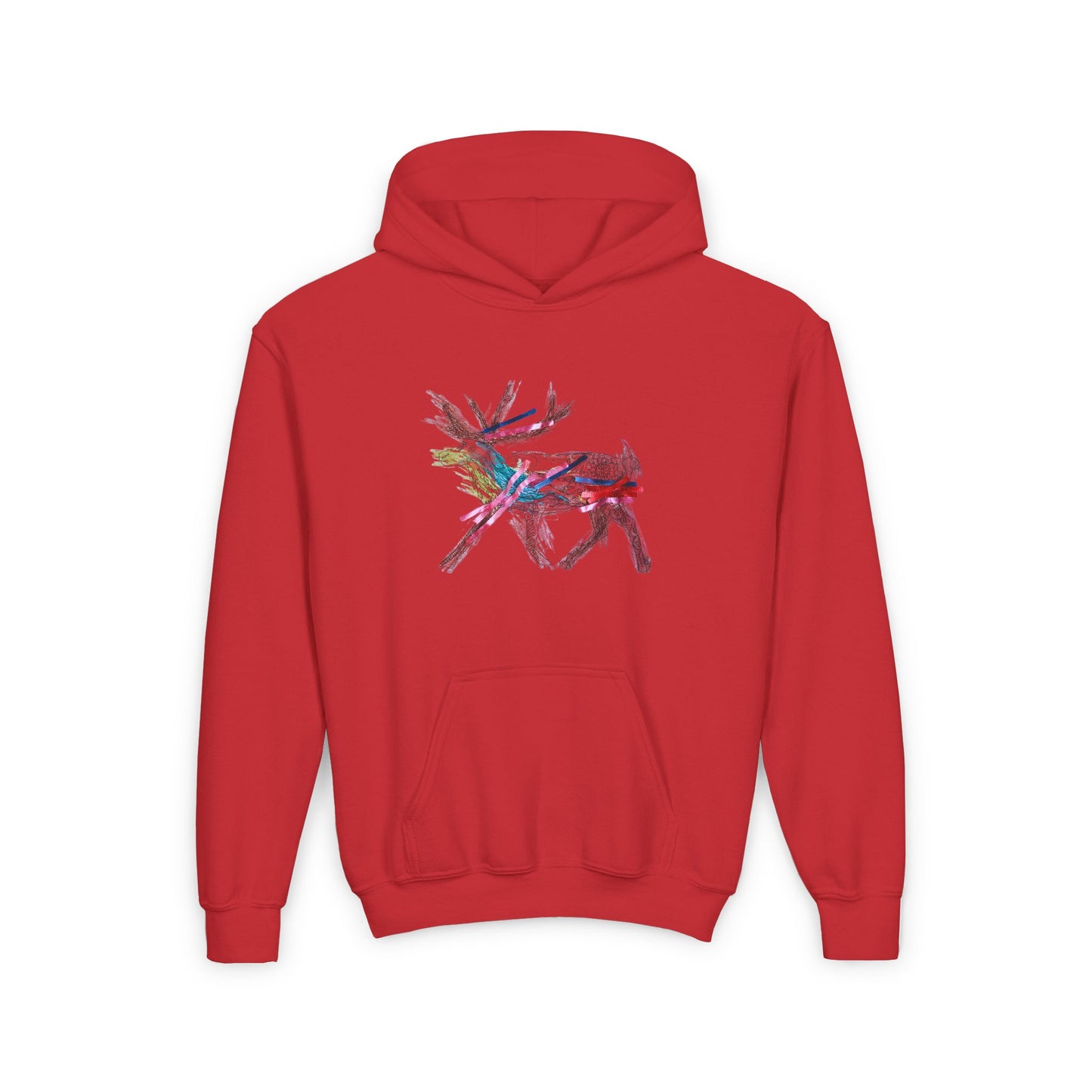 Kids Artwork Reindeer Hoodie