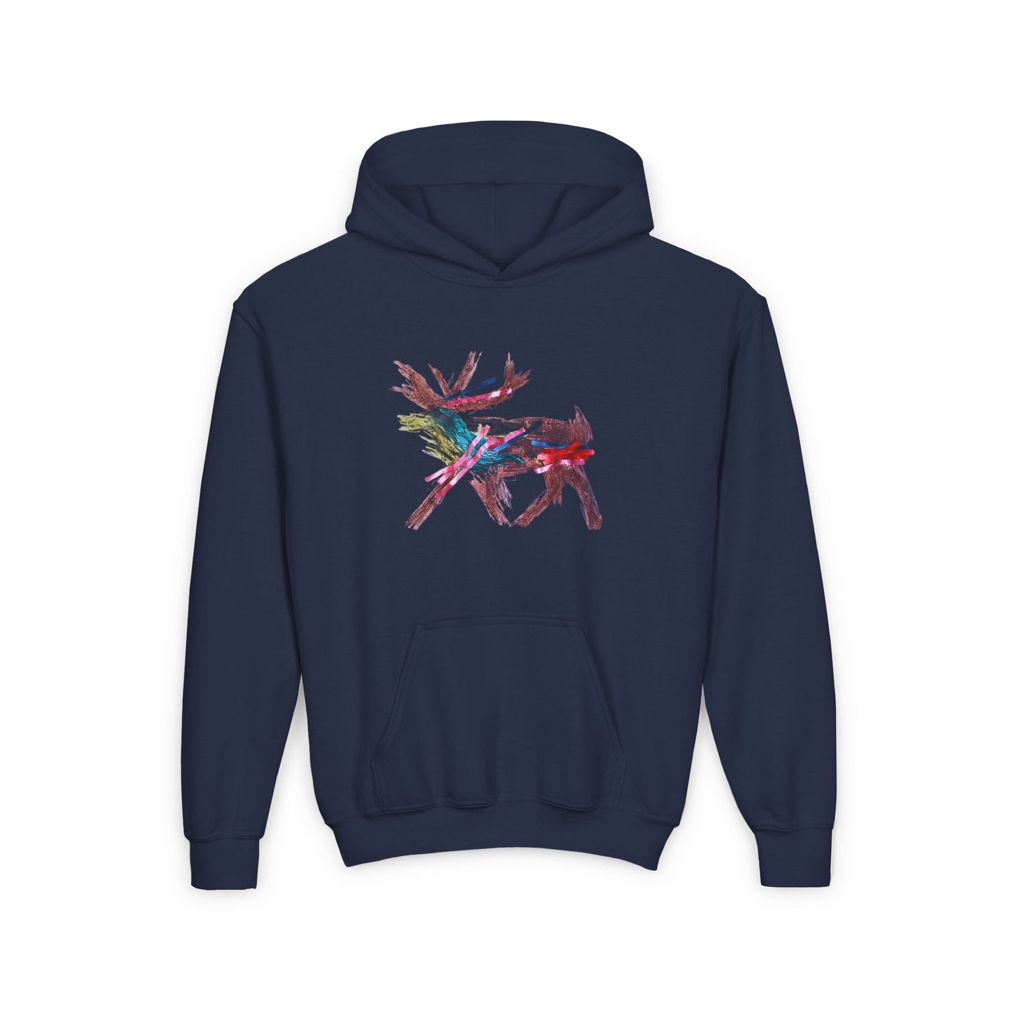 Kids Artwork Reindeer Hoodie