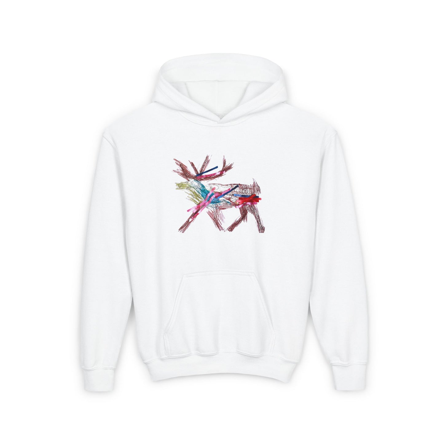Kids Artwork Reindeer Hoodie