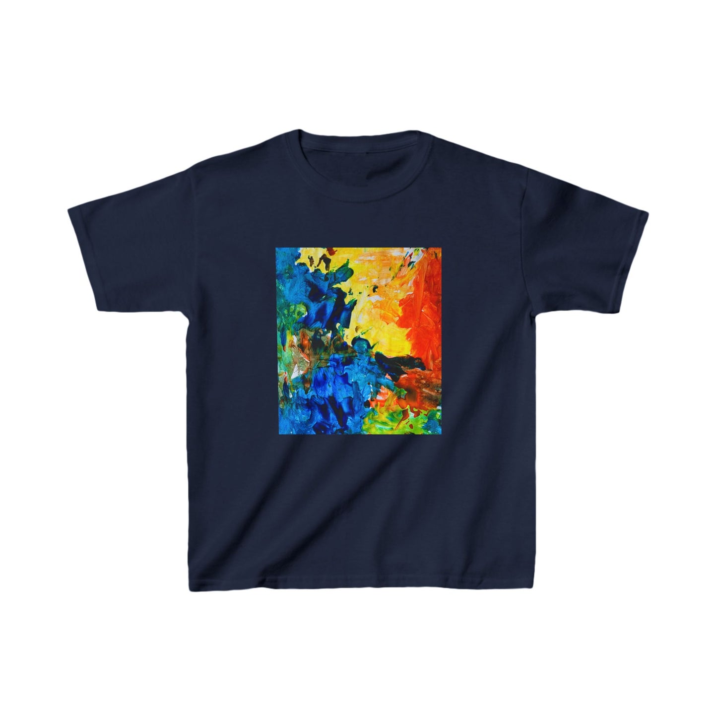Kids Artwork Water Painting Tee, Kids Drawing Custom Tee, Hand Painted Fleece Gift, Father's Day Present,