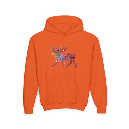 Kids Artwork Reindeer Hoodie