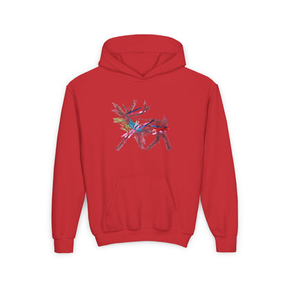 Kids Artwork Reindeer Hoodie