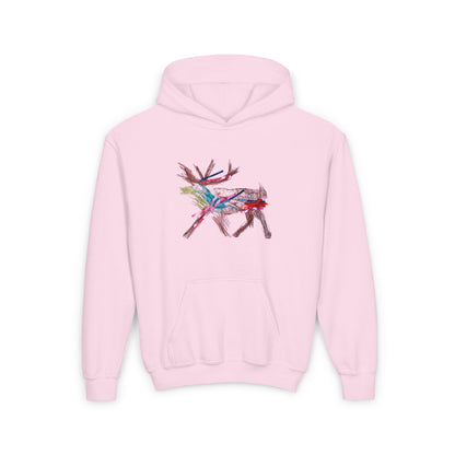 Kids Artwork Reindeer Hoodie
