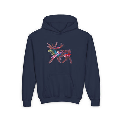Kids Artwork Reindeer Hoodie