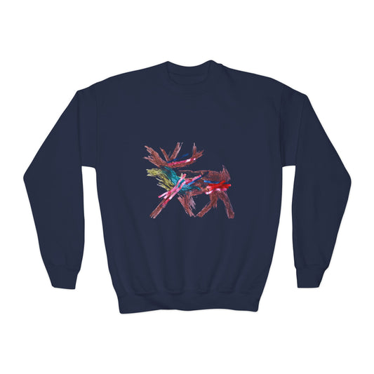 Reindeer Kids Artwork Sweatshirt for Youth