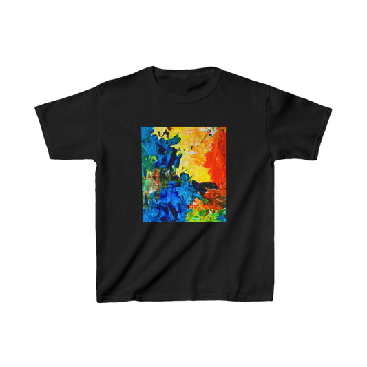 Kids Artwork Water Painting Tee, Kids Drawing Custom Tee, Hand Painted Fleece Gift, Father's Day Present,