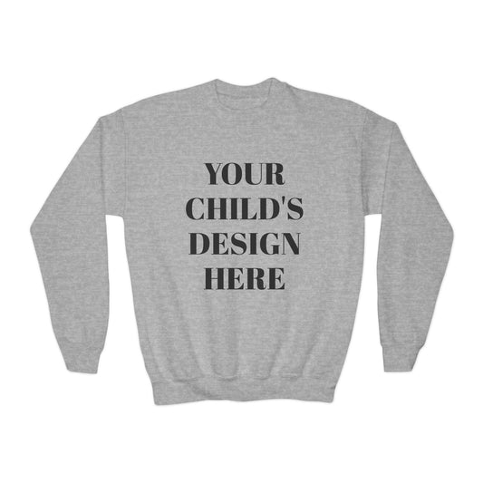 Youth Crewneck Sweatshirt for Personalized Designs - Blank Sweatshirt for Kids and Youths